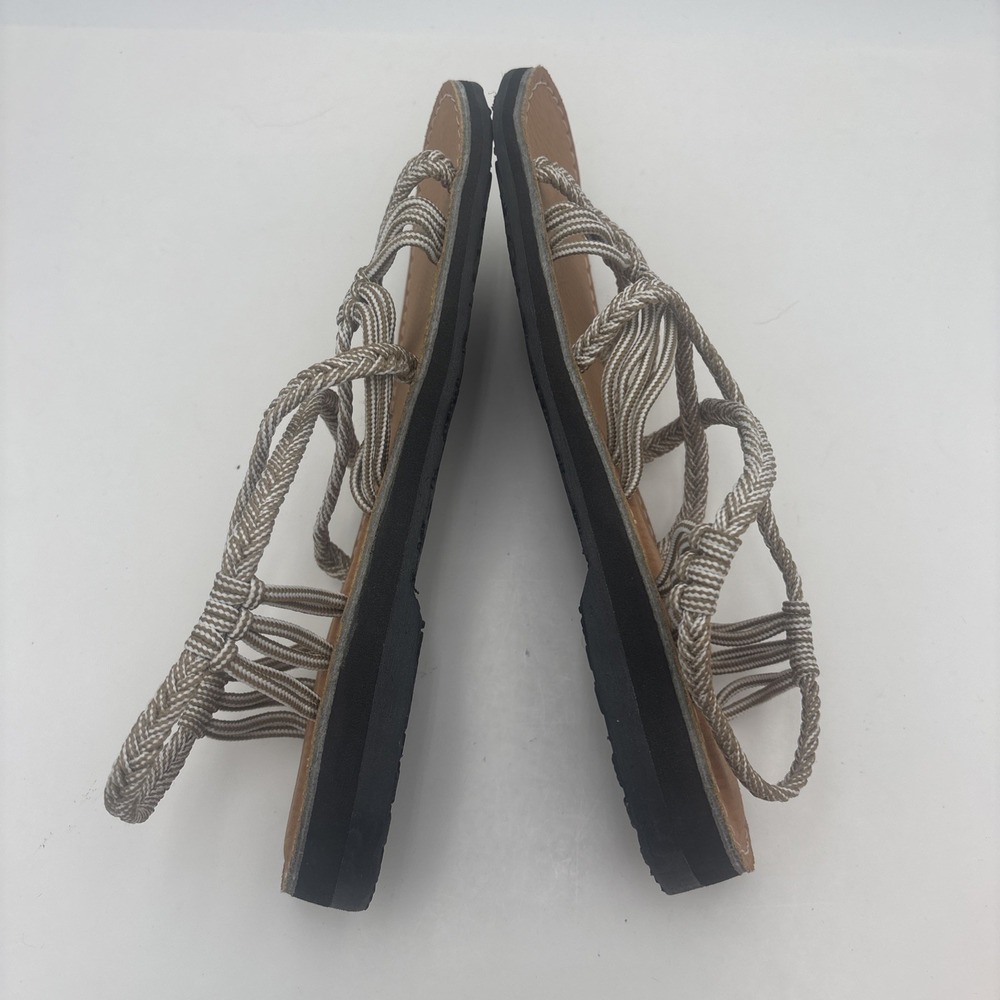Vineyard Vines Flow Womens 10 Beige Braid/Knot Straps Handmade Comfort Sandals - Picture 7 of 8